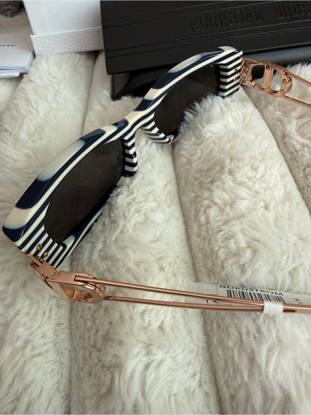 DIOR 30Montaigne S14I 54mm Rectangular Sunglasses BLUE NWT case and box - Picture 11 of 13